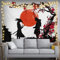 Japanischer Wandteppich, Anime-Samurai-Wandteppich, 152,4 x 101,6 cm, Kirschblüte japanischer Stil, Wandbehang, Partydekoration, Heimdekoration für Schlafzimmer, Wohnzimmer, Schlafsaal (150 x 100 cm)