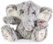 KALOO - Rouge Noa Plüschelefant Grau Prestige 24 cm - Kleines Kuscheltier mit Seidenweichem Fell - Ultra-Weiches Stofftier für Babys - Ab Geburt, K223000