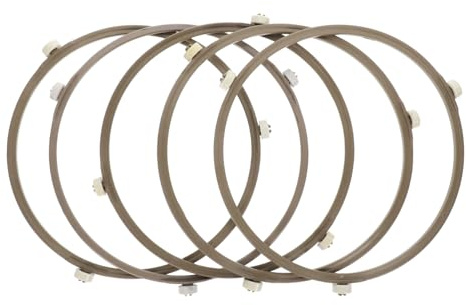 Mobestech Microwave Tray Roller Support Ring and Turntable Wheel Ring 18.9cm Diameter 14mm Height Glass Plate Holder for Microwave Oven Replacement 5pcs Set Suitable for Random Color