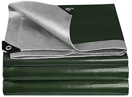 Telone Occhiellato Impermeabile Telo di Protezione Pesante Antipioggia Copertura da Esterno,Antistrappo,Protezione Anti UV e Antipioggia in PE per Barca, Legno, Auto, Piscina,140 g/m²,3x6m