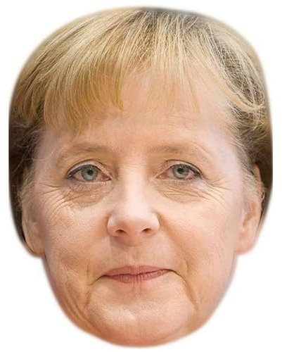 Masque en carton 2D Angela Merkel - Politique - Taille A4