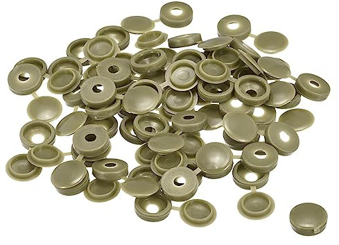 sourcing map 100 Stück 5 mm Scharnierschrauben Abdeckkappen Kunststoff Faltschraube Snap Abdeckungen Unterlegscheibe Flip Schraube Schutz Abdeckung für M3 M4 M5 Schrauben, Grün