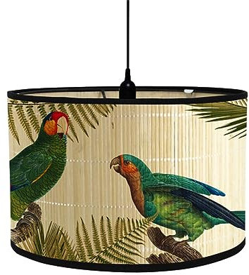 FANSU Lampenschirm fuir Tischlampe,Klassisch Lampenschirm Hängelampe Lampenabdeckung für Stehlampe Tischlampe Deckenleuchte Wohnzimmer Moderner Deko (30 * 20cm,Blätter)