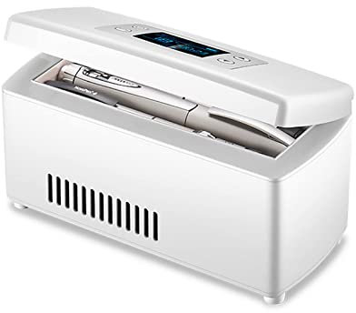 VducK Nevera PortáTil para Medicinas, Nevera PequeñA para Coche, Mini Nevera Bolsa Termostato USB Adecuado para Viajes/interferón, Rango de Temperatura 2°C~18°C