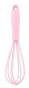 Silicone Whisk 6 In Manual Egg Beater Mixer Non-Slip Easy To Clean Egg Blender Milk Frother For Blending Whisking Kitchen Gadget(Pink Silicone Whisk)