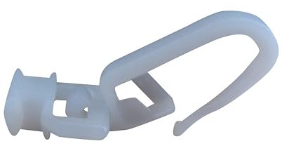 rewagi Gleiter mit beweglichen Faltenhaken, Laufbreite - 4 mm, 6 mm - KOWA für Gardinenschiene, Überklipshaken, Faltenlegehaken, Gardinenhaken (50 Stück Laufnut 4 mm)