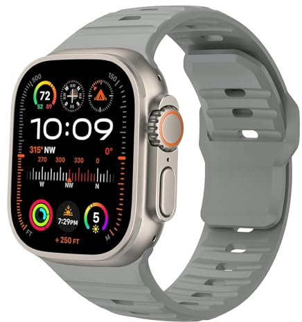 Correa para Apple Watch Ultra 2/Ultra 49mm 46mm 45mm 44mm 42mm, Correa Deportiva Recambio Silicona Hombres y Mujeres para iWatch SE/SE2 Series 10 9 8 7 6 5 4 3 2 1