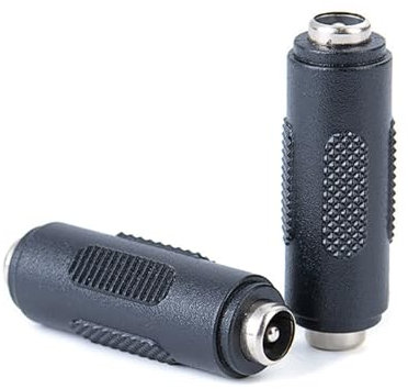 Comforty 2 Stück DC 5,5 x 2,1 mm Buchse auf Buchse Netzstecker, Kupplungsadapter für CCTV