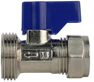 Plumb Bliss Straight Washing Machine Valve (15mm x 3/4)
