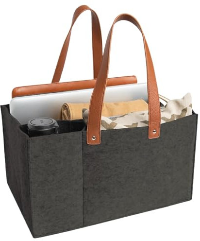 Windel Caddy Organizer Filz Totentasche mit Fächer -Aktenhalter Arbeitsbeutel mit Handles Open Design Car Caddy Filztasche Tragbare Büro -Tasche für Lehrer, Schule und Arbeitsbedarf, Auto Caddy