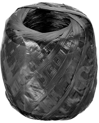 PATIKIL Corde en Polyester Nylon Plastique de 125m/410Ft, Rouleau de Cordes de ménage pour Jardinage, Emballage, Bricolage, Noir