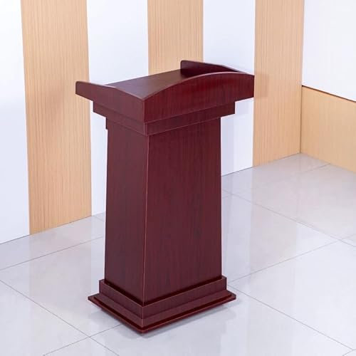 CMYCYDDPLY Bodenstehendes Rednerpult, Tragbares Rednerpult, Podium, Begrüßung Pult, Stehtisch, Rednerpult Tisch, for Konferenzräume, Schulen, Auditorien(Red)