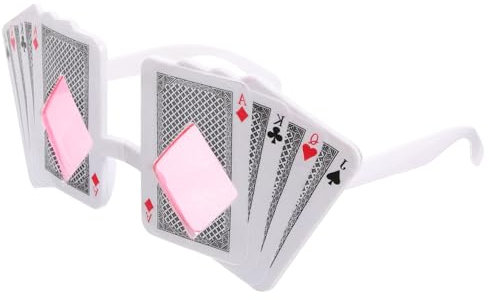 JOINPAYA 1 Paar Spielkarten Brillen Lustige: Party Kostüm Accessoires Lustige Brillen Party Poker Für Erwachsene Kostüm Poker-Themen-Party Prop