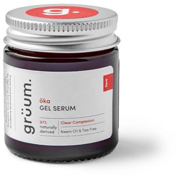 grüum Clear Complexion Skin Gel Serum 30ml - Vitamin C Serum for Face Acne Scar Treatment - Face Serums for Women & Men with Hyaluronic acid, Neem oil & Tea tree