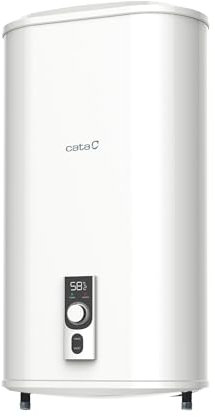 Cata Termo Eléctrico Reversible CTRS-80 E-REV SLIM Capacidad de 74L Doble Tanque Protección Super aislamiento Indicador Anti-hielo Potencia 2.000W Display Digital Color Blanco