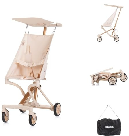 Chipolino Kinderwagen, Buggy Unique Aluminiumrahmen faltbar 3-Punkt-Gurt Tasche beige
