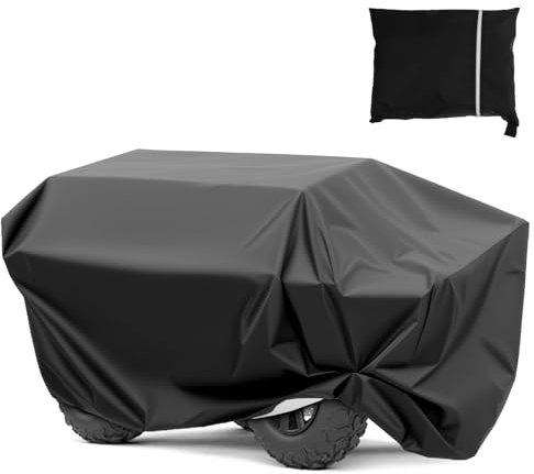 Foppla Kids Electric Car Cover Waterproof,132 x 72 x 61 cm Large Car Toy Cover, 210D Oxford Cloth Waterproof Kid Electric Vehicle Covers with Adjustable Windproof Drawstri(black)