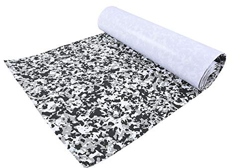 ERYUE Camouflage-EVA-Teakholz-Terrassendielen für Boote und Yachten, Rutschfeste Teppichunterlage für Marine, Schwarz und Weiß (Schwarz-weiße Tarnung)