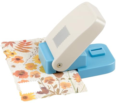 AOOSU Stempelstanzer, Rechteckiger Briefmarkenstanzer, Stempeln Sie Hebelstanzer, Stanzer für Bastelarbeiten, Scrapbooking, Papierbasteln, Kartenherstellung