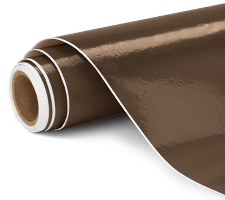 Lya Vinyl Glossy Brown Permanent Vinyl Roll - 12 x 10ft Self Adhesive Vinyl for Cup, Brown Vinyl for Birthday Gift, Party Ornaments, Home Decor