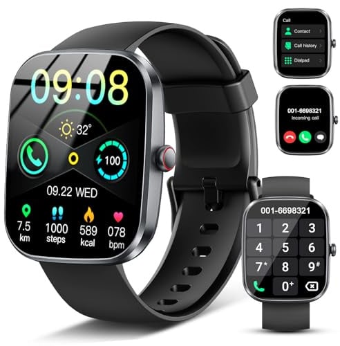 Smart Watch, 1.91 HD Bluetooth 5.4 Calling 2026 Smartwatch for Men Women | SPO2/Heart Rate/Sleep Monitor, 115+ Sport Modes Fitness Activity Trackers, IP68 Waterproof Step Counter for Android iOS