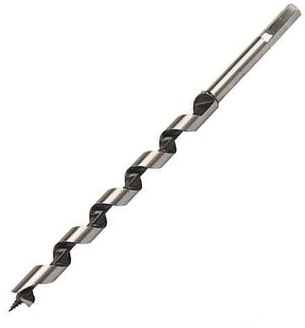 10mm x 235mm Long Hardened Steel Auger Drill Bit - Hex Shank/Shaft Woodwork Timber - Loops