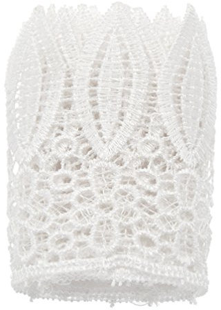 Kesheng YNuth 1 Yard Spitzenband Borte Blatt Form Weiß Braun Grau Lila Weinrot Rosa Deko (Weiß)