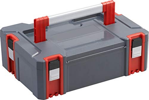 Connex Systembox - Größe M - 20,5 Liter Volumen - 80 kg Tragfähigkeit - Individuell erweiterbares System - Stapelbar - Aus robustem Kunststoff /Stapelbox / Werkzeugkiste/COX566201,Systembox (Gr. M)