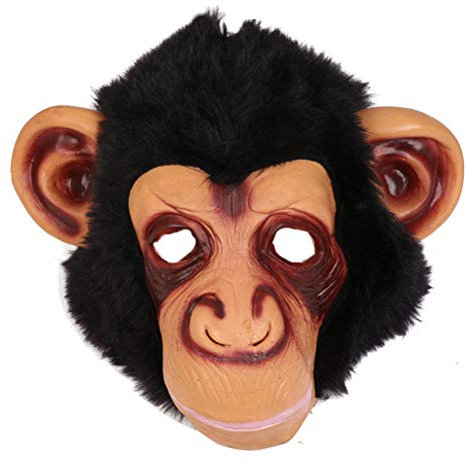BESTOYARD Horror Monkey Face Mask Orang-Utan-Party Cosplay Scary lustige Maske für Halloween-Maskerade-Maske (Full Face)
