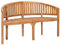 Festnight Bananenbank Sitzbank Gartenbank Bank Parkbank Holzbank 151 x 62 x 86 cm Massivholz Teak