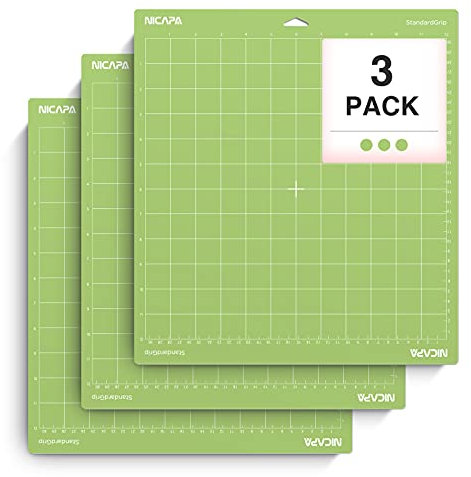 Nicapa Replacement Standardgrip Cutting Mat for Cricut Maker /Explore 3/Air 2/Air/One[12x12 inch,3pack] Adhesive Replacement Accessories Cutting Matts