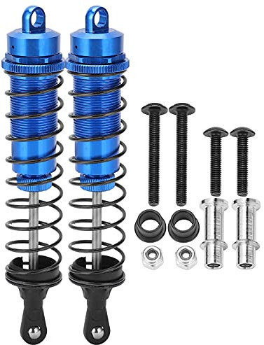 VGEBY RC Stoßdämpfer, 2Pcs 1/8 Einstellbarer 140mm Ölgefüllter Stoßdämpfer Dämpfer für TRAXXAS Slash 2WD RC Auto (Blau)