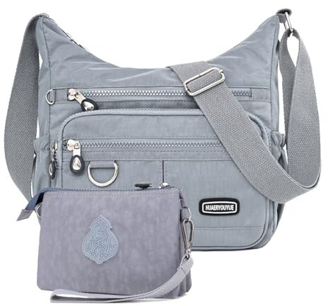 HUAERYOUYUE Schultertasche Damen Umhängetasche Wasserdichte Mode Reisetasche Leicht Seitentasche Lässige Sporttasche Büchertasche Taschen für Freizeit