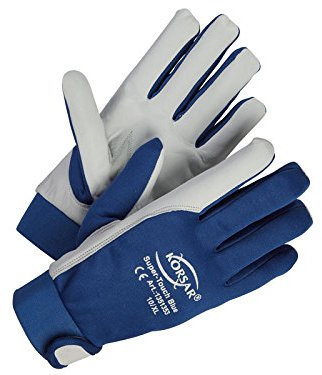 1 Paar Mechanikerhandschuhe Super-Touch Größe 10 / XL in Leder von Korsar