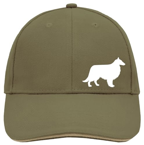 Huuraa Cappy Mütze Collie Sheltie Silhouette Geschenk | Baseballkappe Basecap Kappe Geschenkidee Unisex Baseball Cap