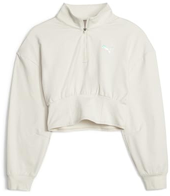 PUMA Damen Fashion 1/2 Zip-Cloudspun Poly-Jacke, Alpine Snow, S