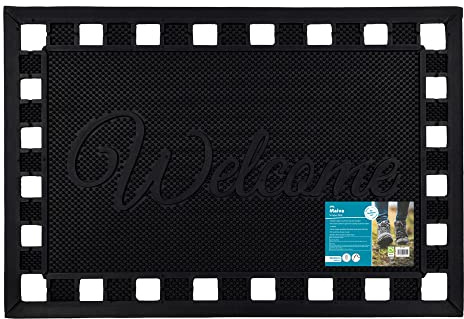 JVL Maiva Welcome Scraper Rubber Studs Doormat 40x60cm