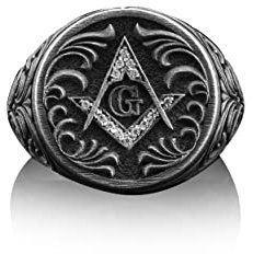 BySilverStone Jewelry - Handgefertigter Freimaurer-Siegelring Aus Sterlingsilber Für Männer, Meister-Maurer-Symbol-Herrenring, Freimaurer-Symbol-Silberschmuck, Einzigartiger Ring, Ring Für Männer