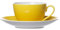 Ritzenhoff & Breker Doppio Kaffeetasse mit Untertasse, 200 ml, Gelb, Porzellan, Buntes Mix-und-Match-Geschirr