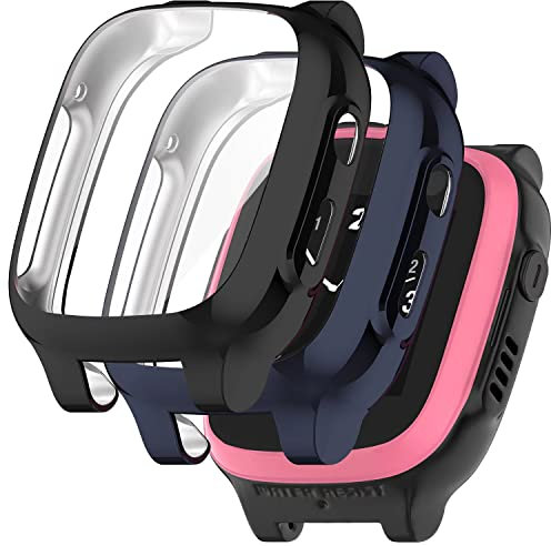 Acadeny [2 Stücke] Hülle Kompatibel mit Xplora X5 Play, schwarzes blau hohe Transparenz Rundum Schutzhülle mit Displayschutzfolie, [Anti-Fleck] [Kratzfest] Ultradünne TPU Schutzhülle