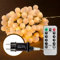 X4-LIFE 120 LED Kugeln Lichterkette mit Timer 3.6W, Warm-Weiß, 17 m, 8 Lichtmodi, Fernbedienung, Dekoration für Innen & Außen (Warm-Weiß)
