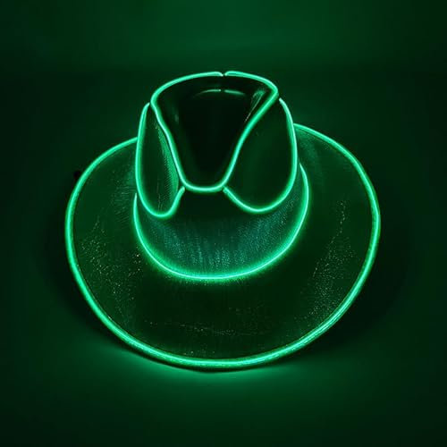 SUMKTO Pearl Scent Cowboy Hat Tanz Party dekorieren glühende Cowgirl Mütze glühende für Neon Nachtclub Party zubehör
