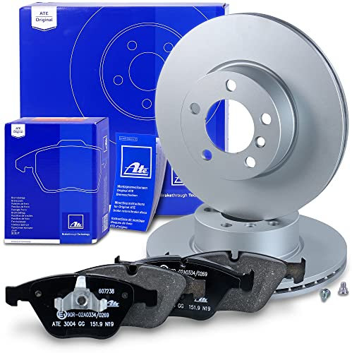 ATE Bremsenset Vorderachse inkl. Bremsscheiben vorne Ø 312 mm belüftet und Bremsbeläge vorne Kompatibel mit BMW 3er (E90), 3er Cabriolet (E93), 3er Coupe (E92), 3er Touring (E91), X1 (E84)