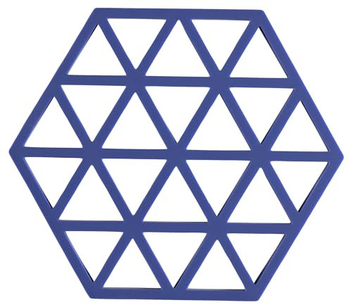 Zone Denmark Triangles Topfuntersetzer/Untersetzer für Töpfe, Silikon, 16 x 14 cm, Indigo
