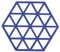 Zone Denmark Triangles Topfuntersetzer/Untersetzer für Töpfe, Silikon, 16 x 14 cm, Indigo
