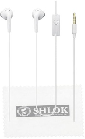 SHLOK Auricolari per Samsung M51 A12 A30 A40 A70 A11 A21 A31 A41 A13 A14 con panno per la pulizia dello schermo EHS61ASFWE