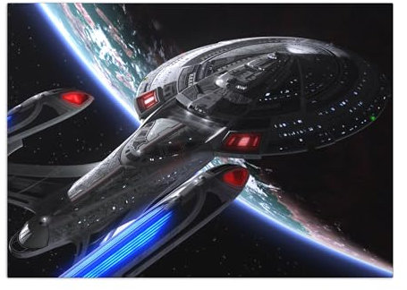 Displate Offiziell Star Trek MetallPoster Magnetische Befestigung Inklusive Lizenziert Bilder Hochwertiges Poster Ships Of The Line USS Enterprise Poster 45 cm x 32 cm