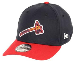 New Era Atlanta Braves MLB Two Tone Navy Scarlet 39Thirty Stretch Cap - M-L