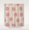 TANGG Duschvorhang mit 12 Haken,Polyester,rosa Smiley 150X180 cm Beschwerter Saum,Blickdicht,Wasserdicht,Waschbar,Schnell Trocknend