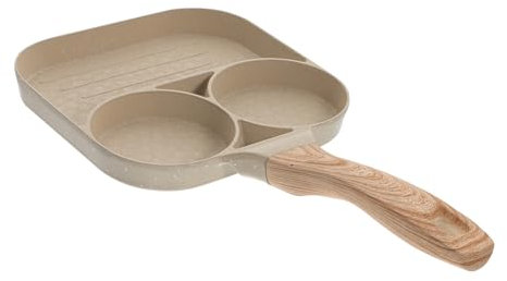 Cabilock Camping Bratpfanne Antihaftbeschichtet Mehrfachpfanne Aus Aluminium Gusseisen Küchenpfanne Für Outdoor Frühstück Eier Bratpfanne Mit Hitzeschutzgriff Für Induktion Gasherd